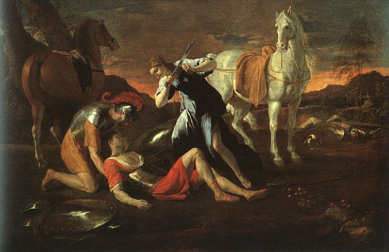 Nicolas Poussin Tancred and Erminia oil painting picture